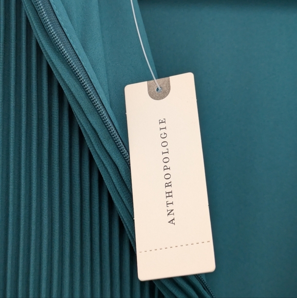 NWT Anthropologie Corey Lynn Calter Emerald Green Pleated Maxi Dress sz S Formal - Picture 8 of 14